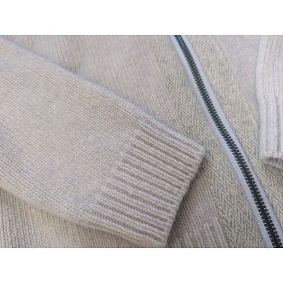 ARPIN 1817 France Sweater Full-Zip Jacket Extra Fine Wool Sz T36 -SM Cream Knit - Picture 6 of 16